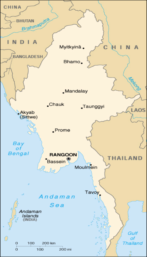 Myanmar Map